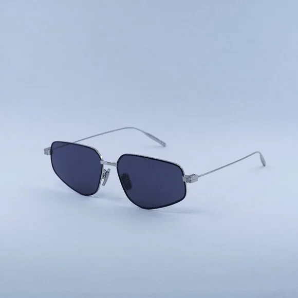 ?️ New Givenchy GV40046U 16A Sunglasses - Shiny Palladium Frame GIVENCHY GIV CUT 40066 Gold Mirrored Metal Runway Unisex  main image 4